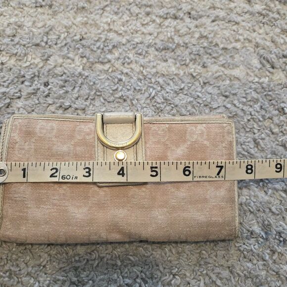 Vintage Gucci Bifold Wallet Canvas  Authentic Pink - Picture 5 of 15